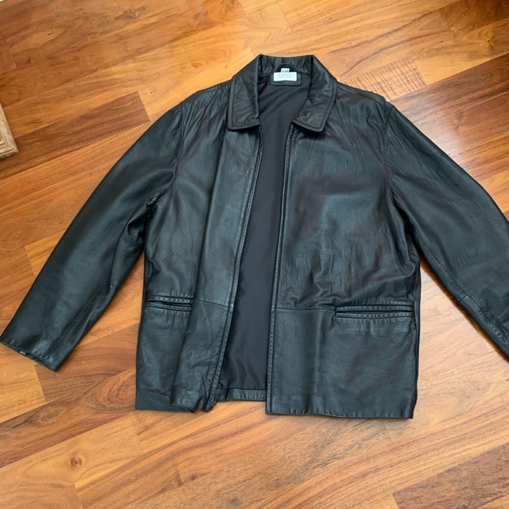 Barneys New York Mens Leather Jacket Size Large